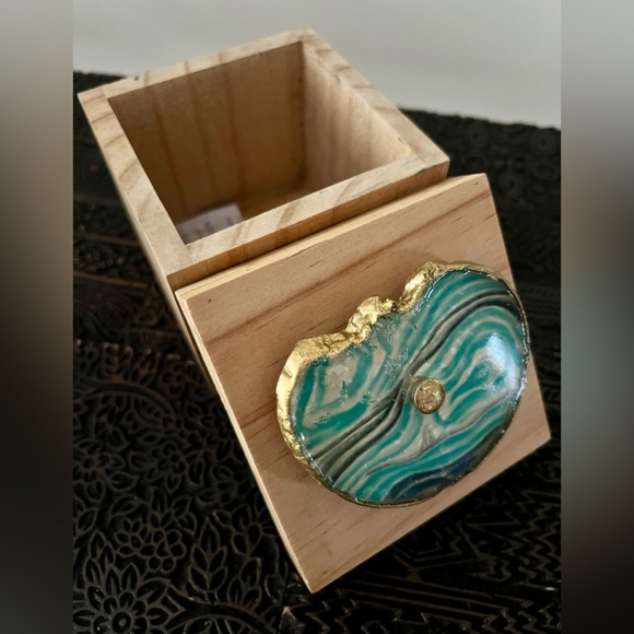 NEW (2) Ashland Coastal Prep Wood Lottoral Chic Containers - Picture 7 of 9